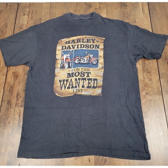 Harley-Davidson Other - Vintage 1986 Single Stitch Harley Davidson #1 Most Wanted Men's Graphic T Sz Lg